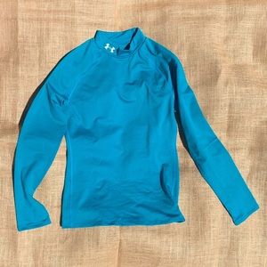 teal under amour thermal top